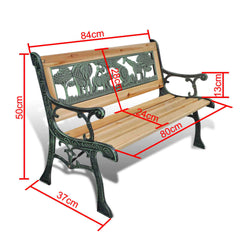 vidaXL Children Garden Bench 84 cm Wood