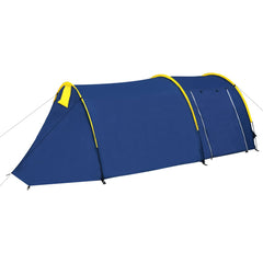 Camping Tent 4 Persons Navy /Yellow