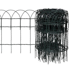 vidaXL Garden Border Fence Powder-coated Iron 25x0.65 m
