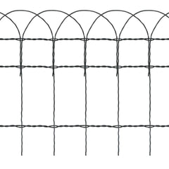 vidaXL Garden Border Fence Powder-coated Iron 25x0.65 m
