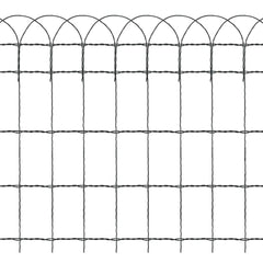 vidaXL Garden Border Fence Powder-coated Iron 25x0.65 m