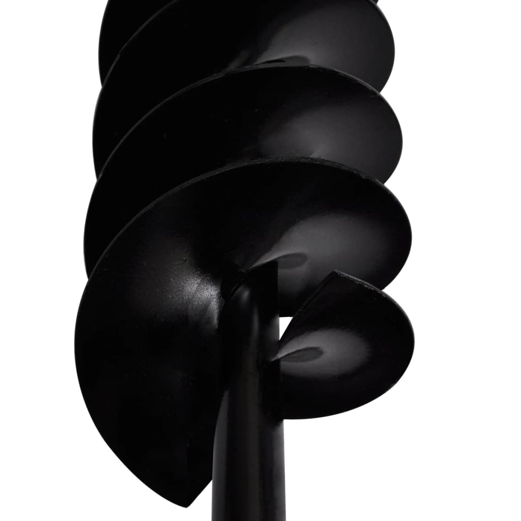 vidaXL Ground Drill with Handle Auger Bit 120 mm Double Spirals Steel Black