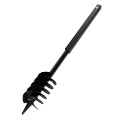 vidaXL Ground Drill with Handle Auger Bit 120 mm Double Spirals Steel Black