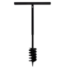 vidaXL Ground Drill with Handle Auger Bit 120 mm Double Spirals Steel Black
