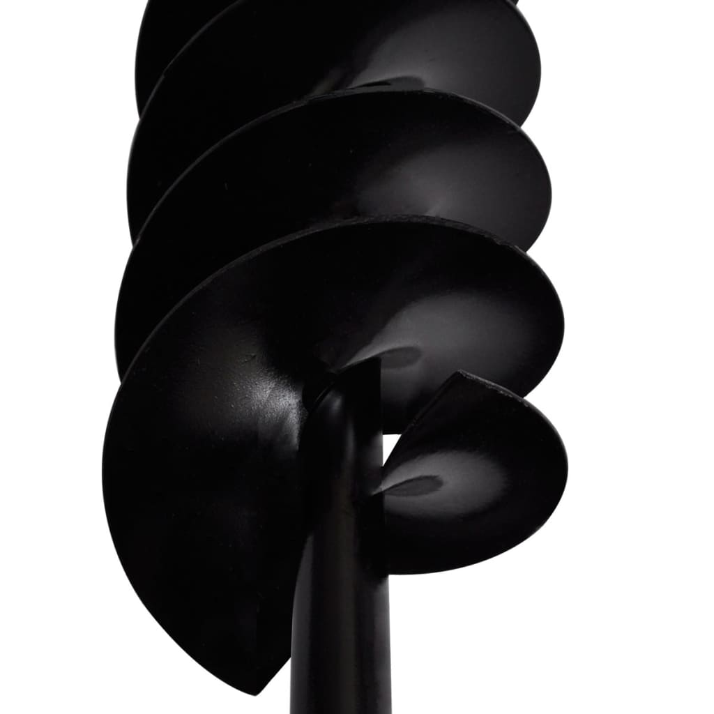vidaXL Ground Drill with Handle Auger Bit 120 mm Double Spirals Steel Black