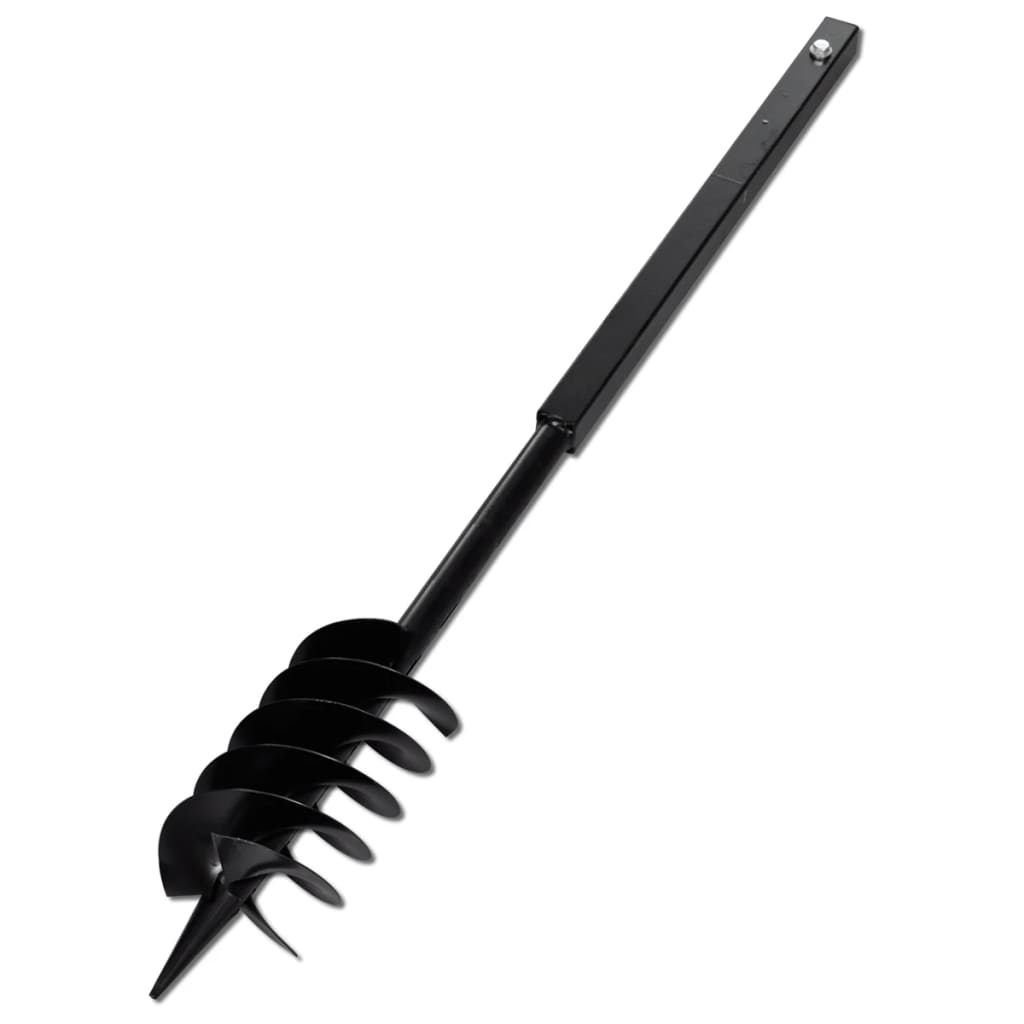 vidaXL Ground Drill with Handle Auger Bit 120 mm Double Spirals Steel Black