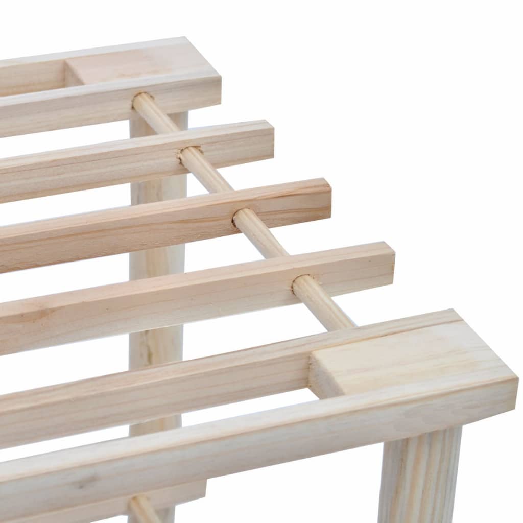 vidaXL 4-Tier Shoe Racks 2 pcs Solid Fir Wood