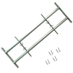 vidaXL Adjustable Security Grille for Windows with 2 Crossbars 700-1050 mm