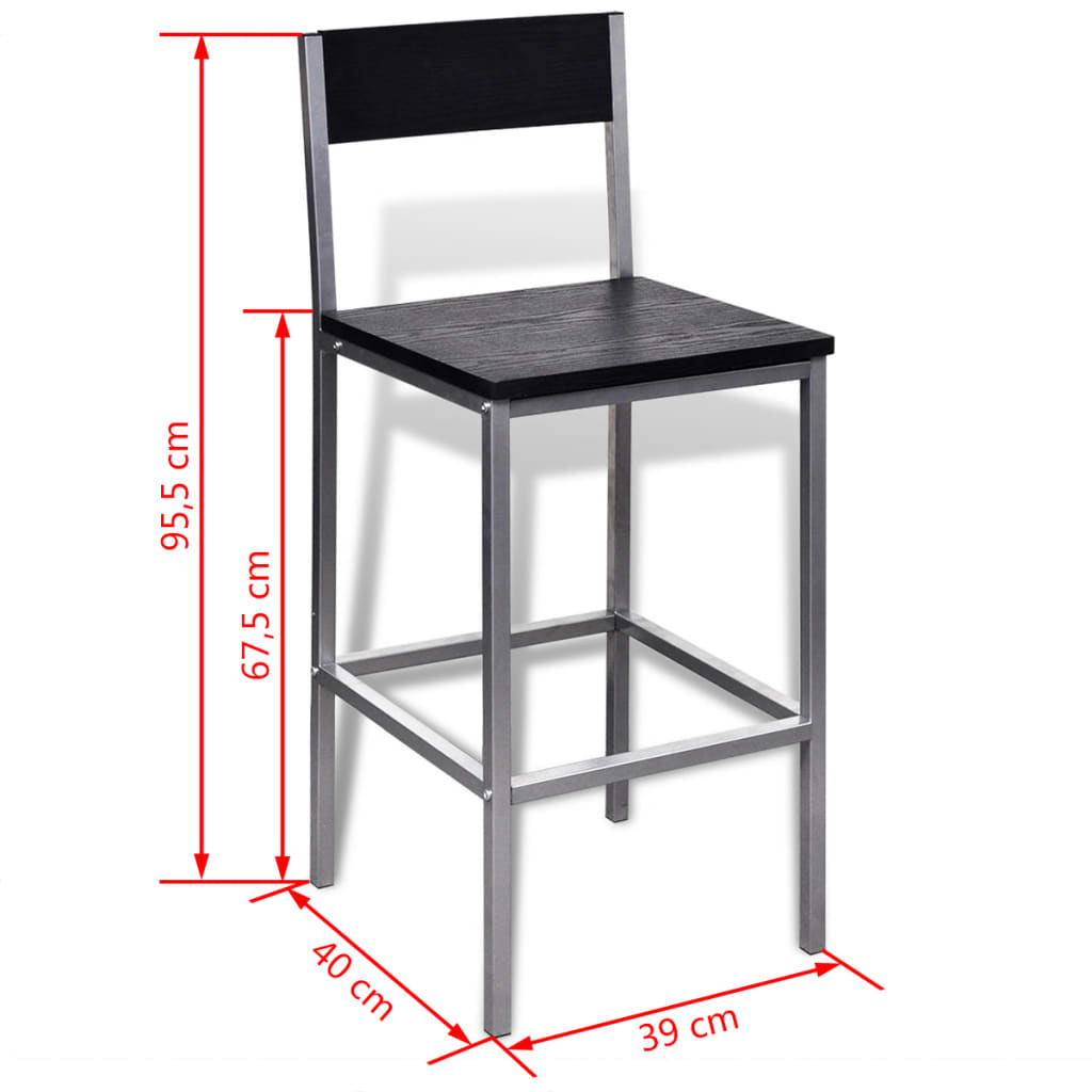 vidaXL Counter Height Breakfast Bar Set