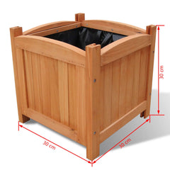 vidaXL Wooden Raised Bed 30 x 30 x 30 cm Set of 2