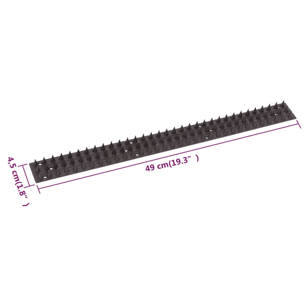 vidaXL Bird Control Spikes 49 x 4.5 x 1.7 cm Set of 20