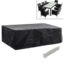 vidaXL Garden Furniture Cover 8 Person Poly Rattan Set 10 Eyelets 300x140cm