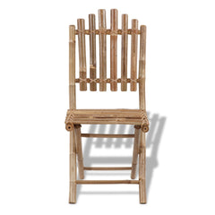 vidaXL Foldable Outdoor Chairs Bamboo 4 pcs