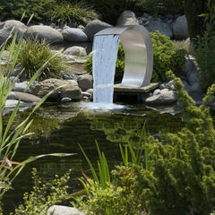 vidaXL Garden Waterfall Pool Fountain Stainless Steel 45x30x60 cm