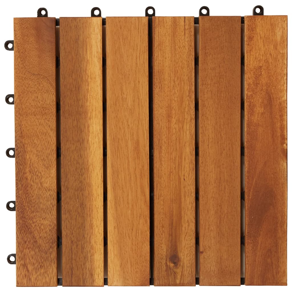 vidaXL Decking Tiles Vertical Pattern 30 x 30 cm Acacia Set of 30