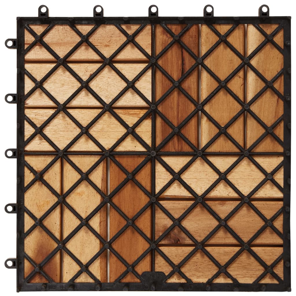 vidaXL Decking Tiles Vertical Pattern 30 x 30 cm Acacia Set of 30