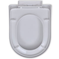 vidaXL White Soft-close Toilet Seat Square