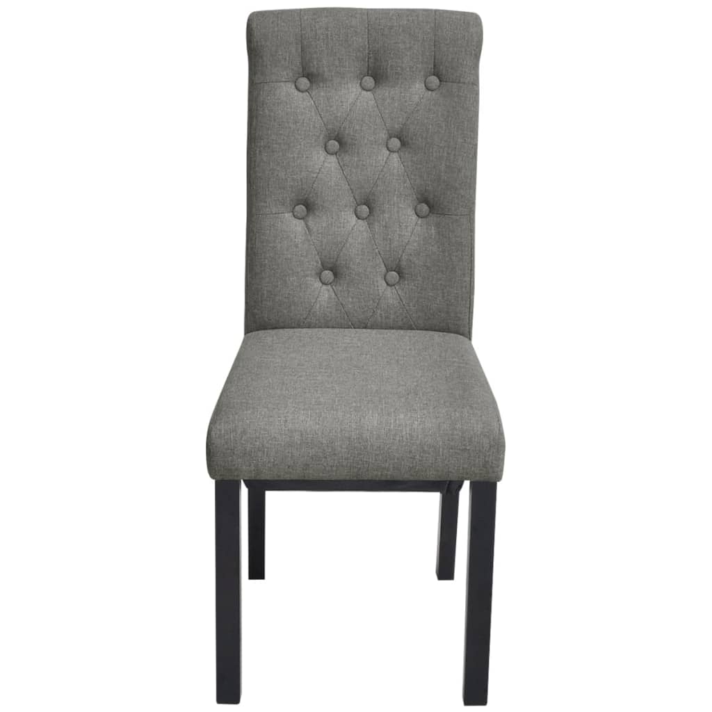 vidaXL 2 Dining Chairs Fabric Upholstery Dark Grey