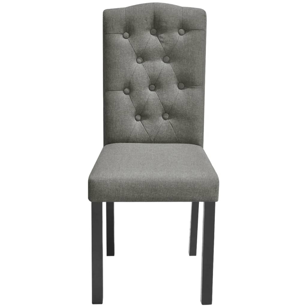 vidaXL 2 Dining Chairs Fabric Upholstery Dark Grey