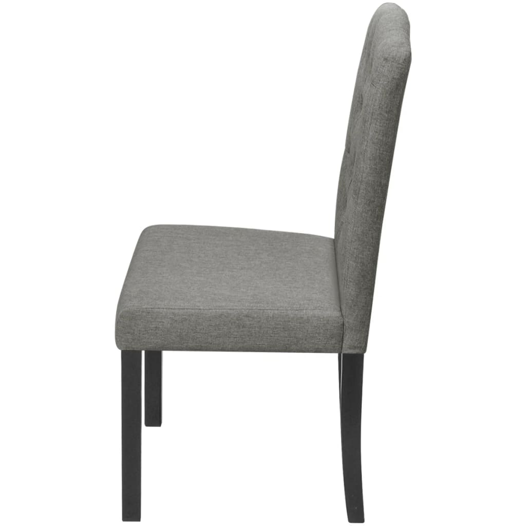 vidaXL 2 Dining Chairs Fabric Upholstery Dark Grey