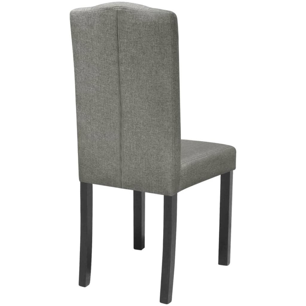 vidaXL 2 Dining Chairs Fabric Upholstery Dark Grey