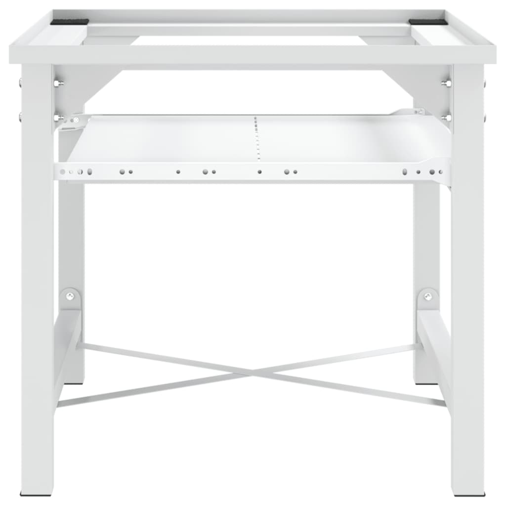 vidaXL Washing Machine Pedestal with Pull-Out Shelf White