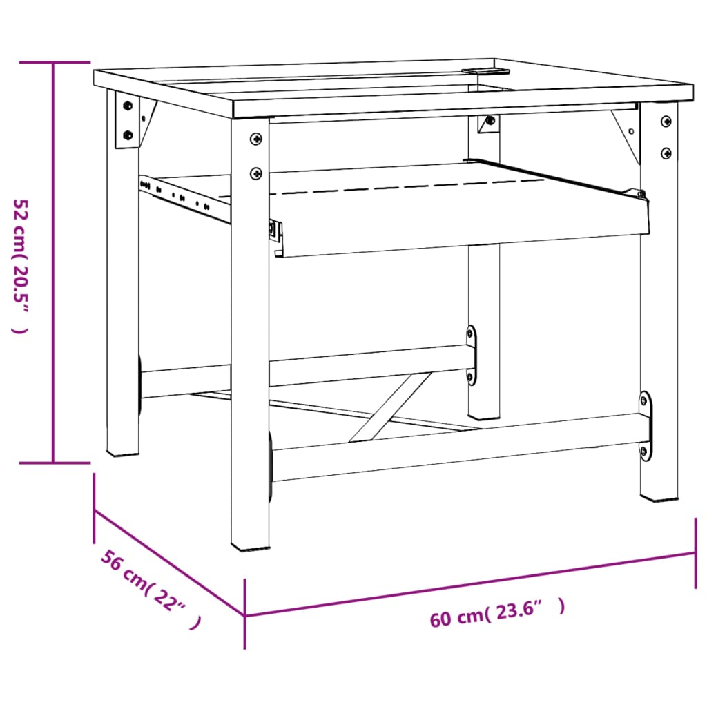 vidaXL Washing Machine Pedestal with Pull-Out Shelf White