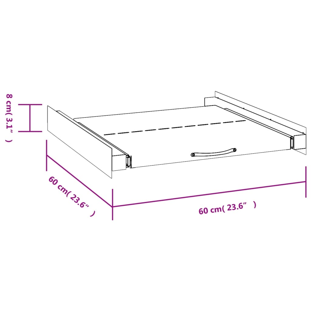 vidaXL Washing Machine Stacking Kit with Pull-Out Shelf