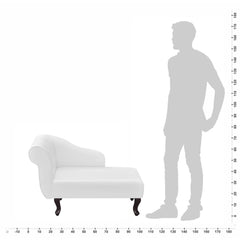 vidaXL Chaise Longue White Faux Leather