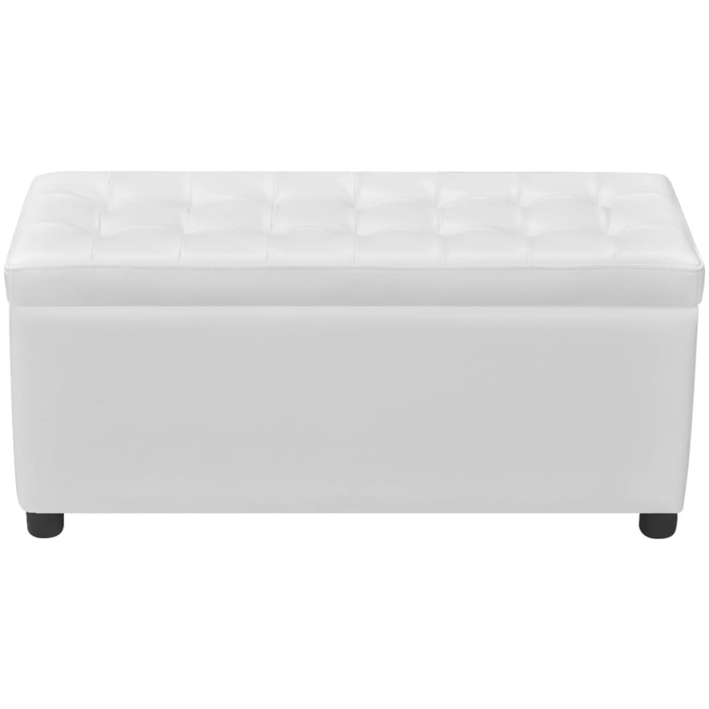 vidaXL Storage Ottoman Artificial Leather Black