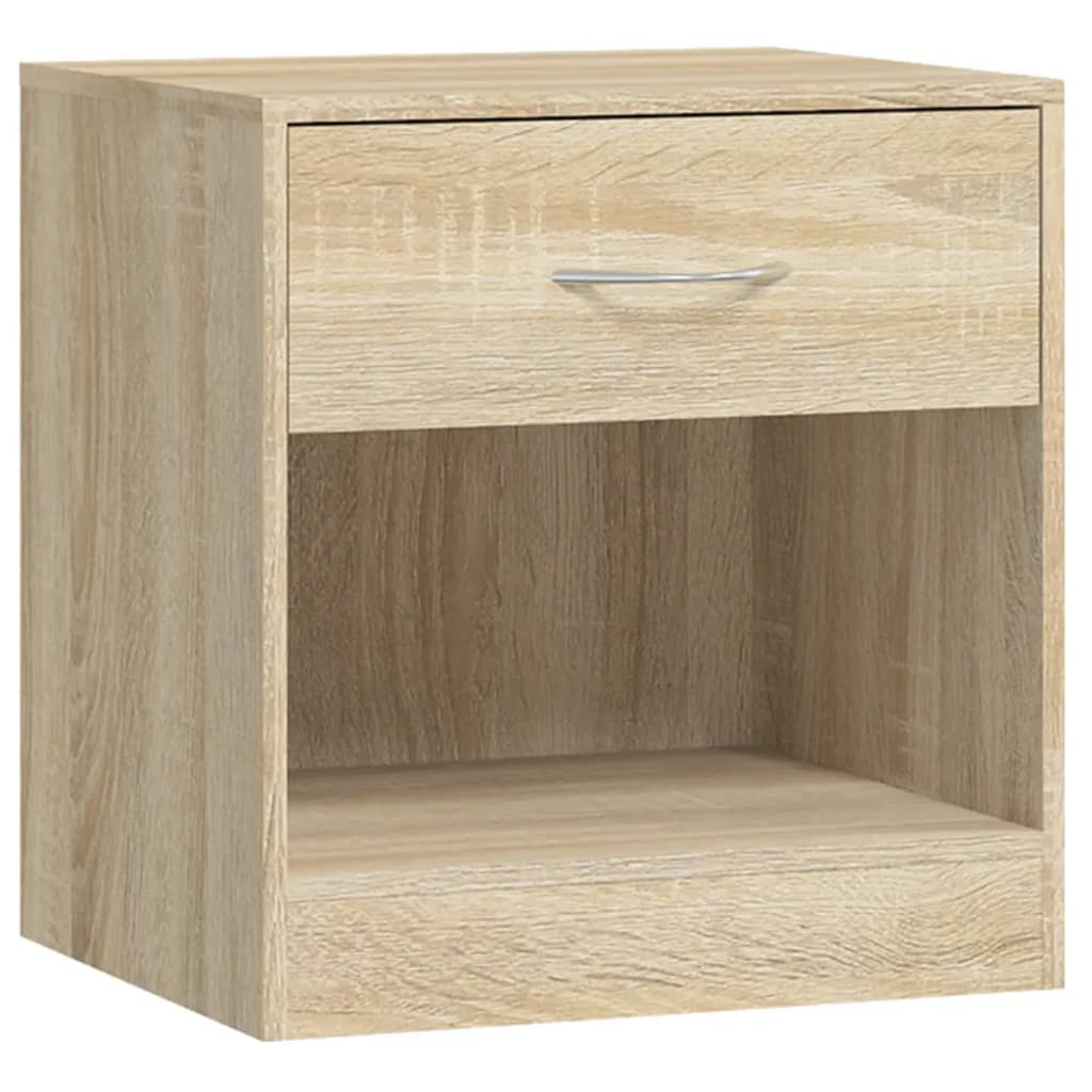 vidaXL Nightstand 2 pcs with Drawer Oak Colour