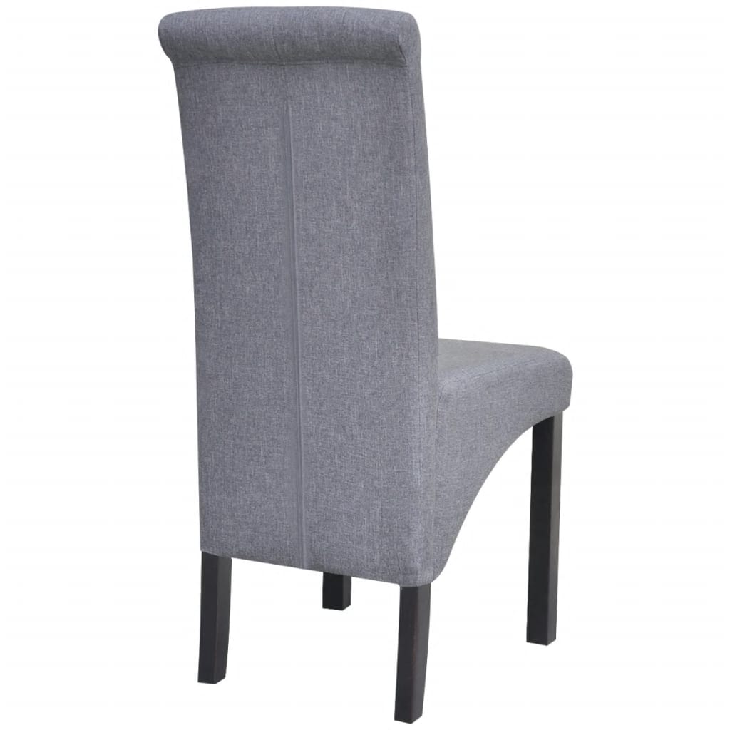 vidaXL 6 Dining Chairs Fabric Upholstery Dark Grey