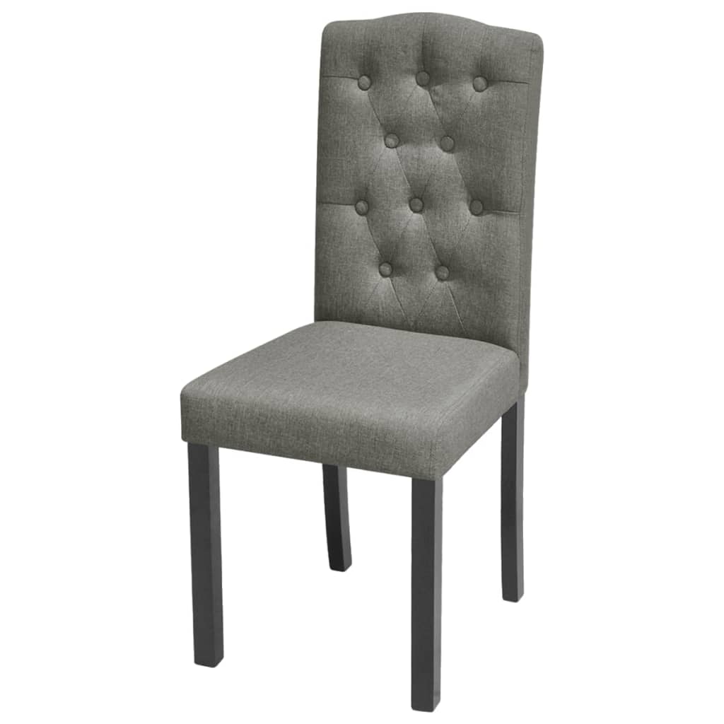 vidaXL 6 Dining Chairs Fabric Upholstery Dark Grey