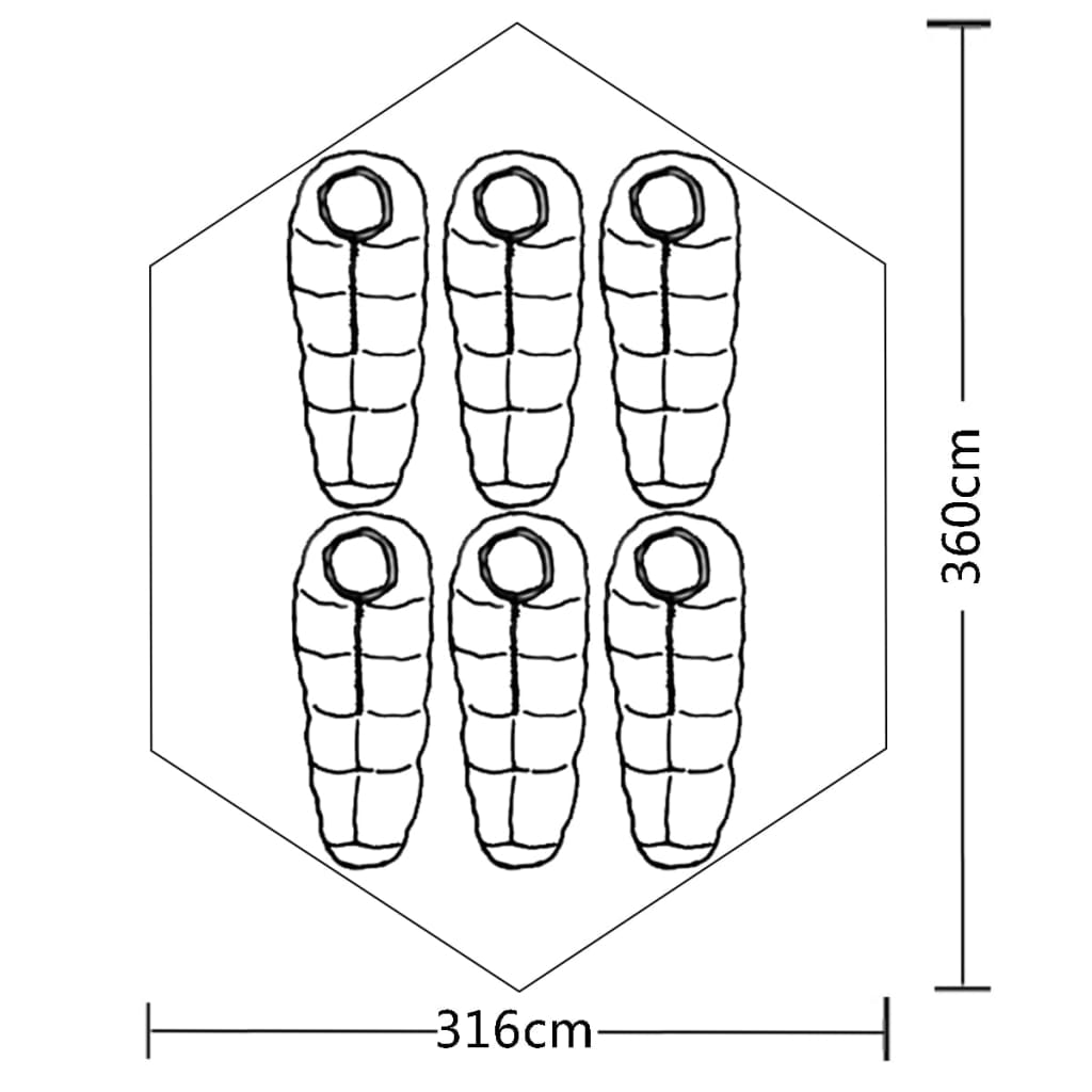 vidaXL 6-person Tent Blue