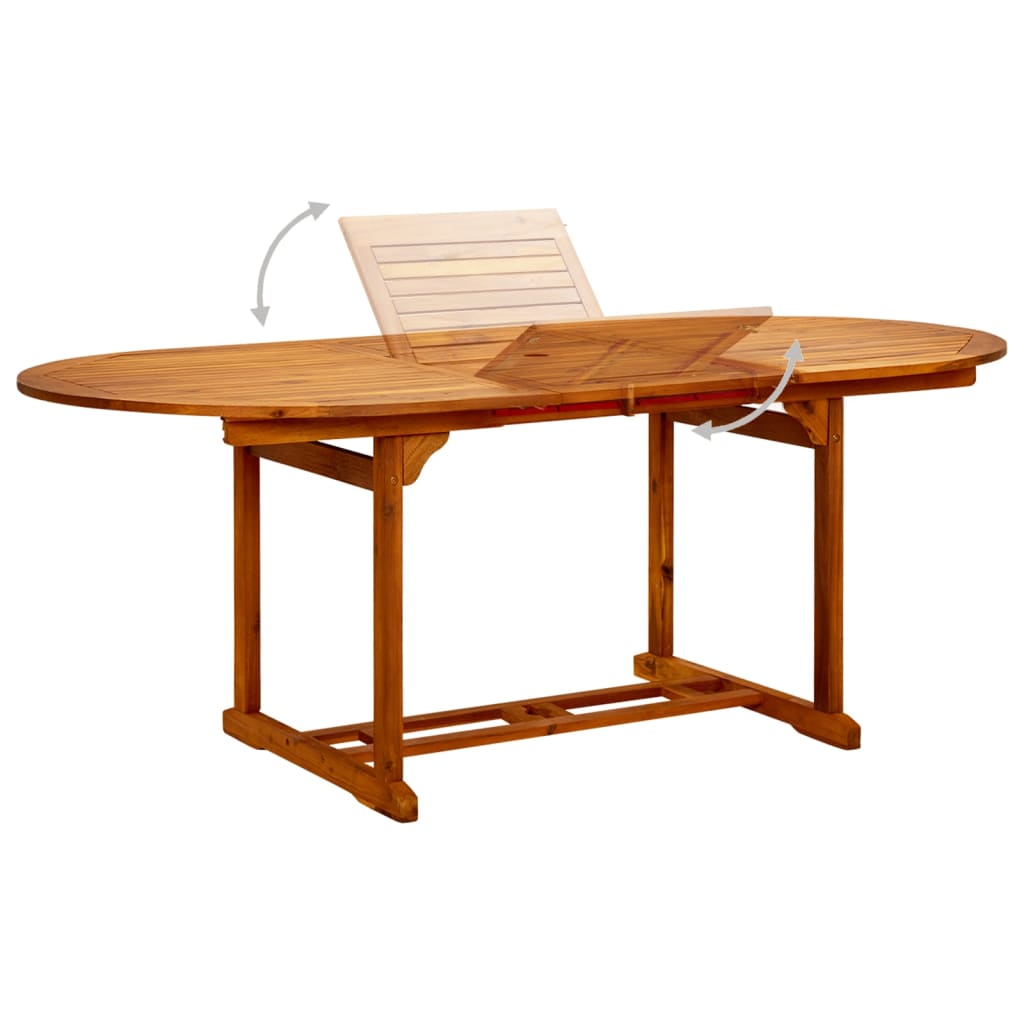 vidaXL Garden Table 200x100x75 cm Solid Acacia Wood