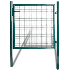 vidaXL Double Door Fence Gate Powder-Coated Steel