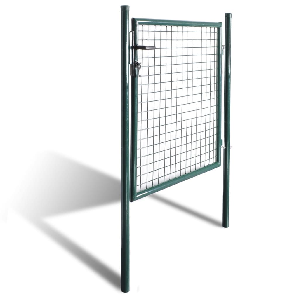 vidaXL Double Door Fence Gate Powder-Coated Steel