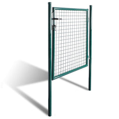 vidaXL Double Door Fence Gate Powder-Coated Steel