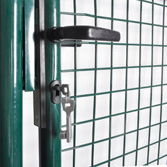 vidaXL Double Door Fence Gate Powder-Coated Steel