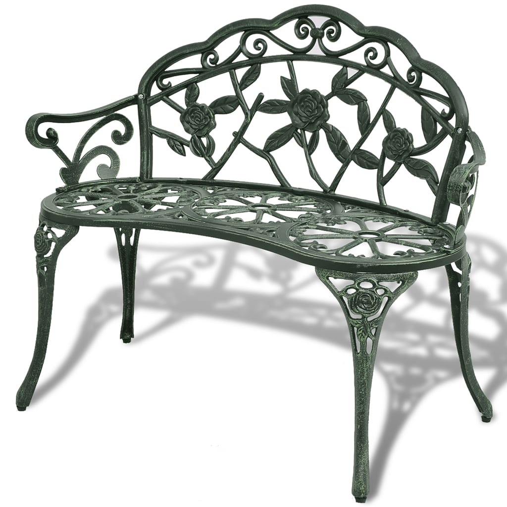 Garden Bench 100 cm Cast Aluminium White
