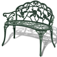 vidaXL Garden Bench 100 cm Cast Aluminium White