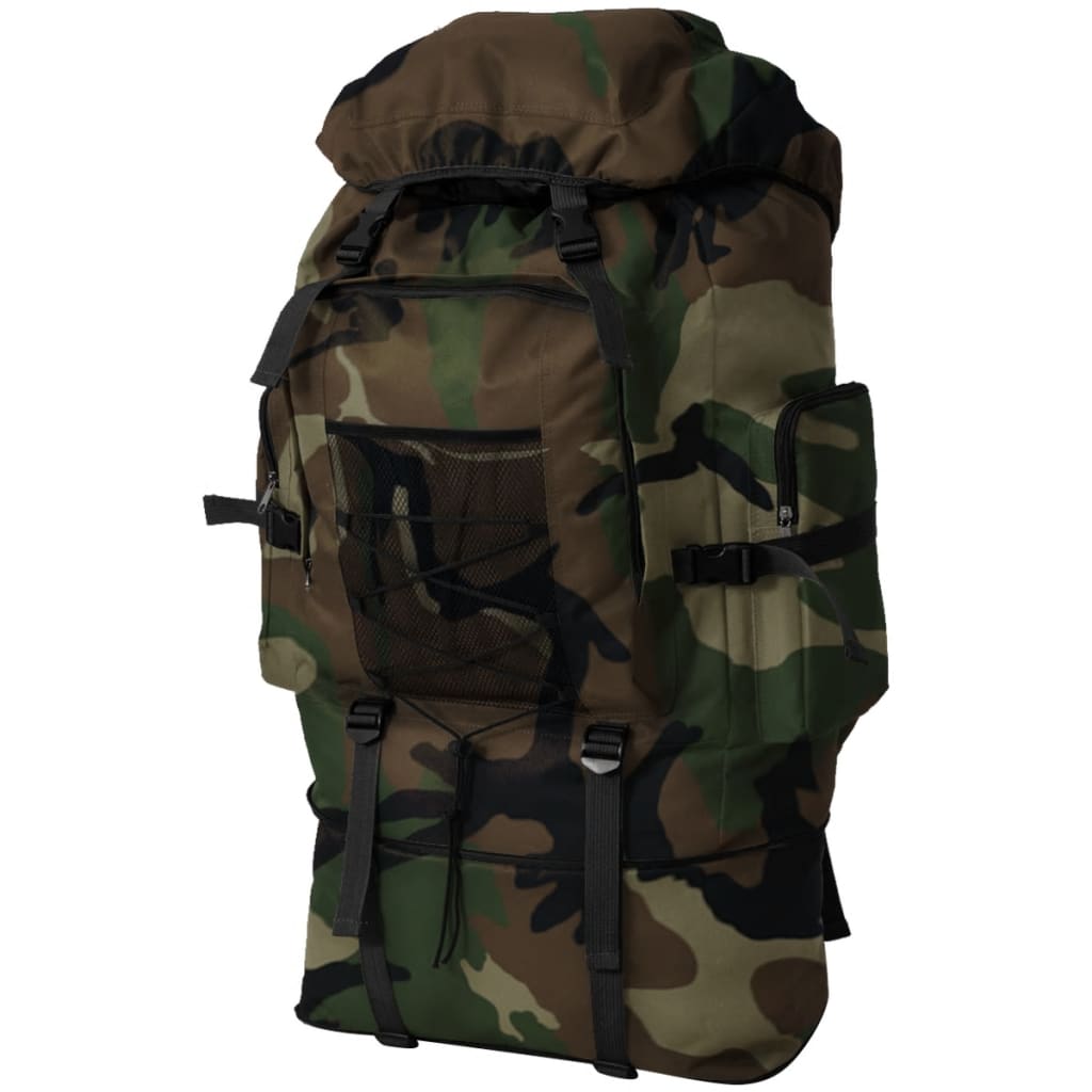vidaXL Army-Style Backpack XXL 100 L Black