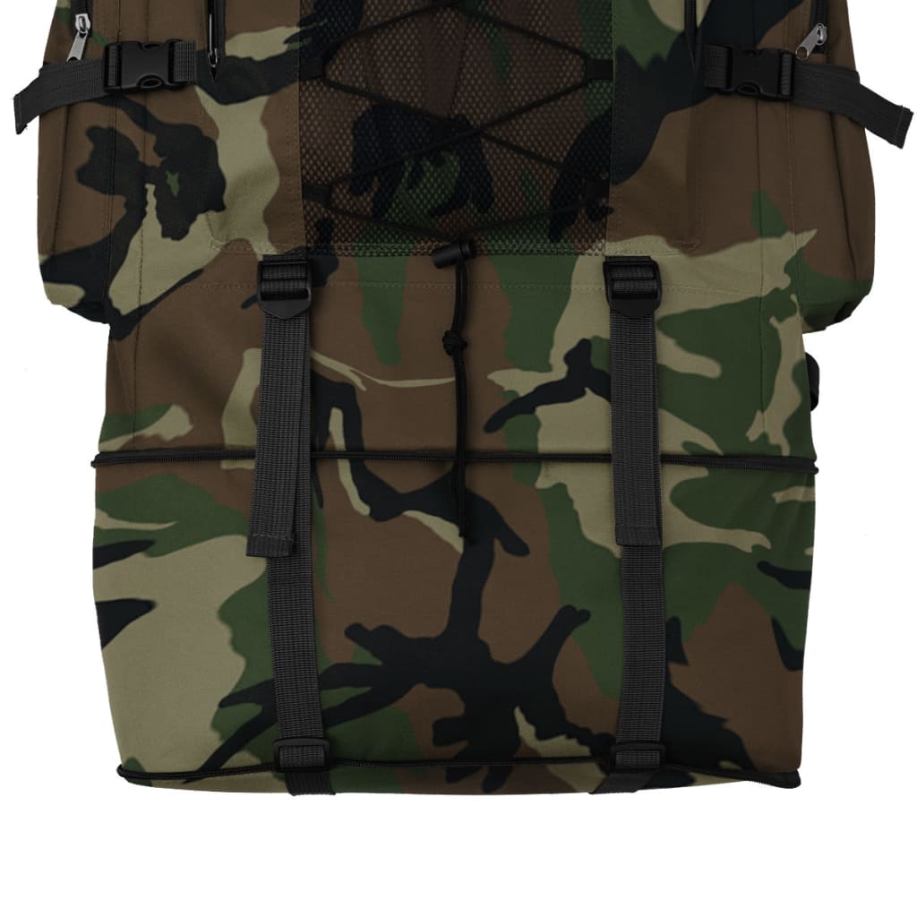 vidaXL Army-Style Backpack XXL 100 L Black