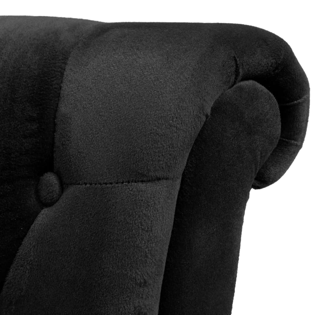 vidaXL High Back Sofa Chair Black Fabric