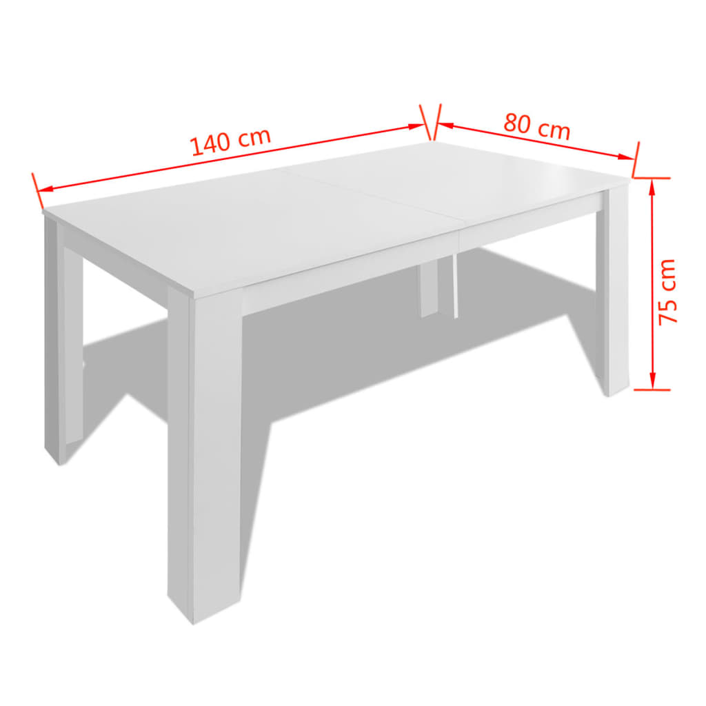 vidaXL Dining Table 140x80x75 cm Oak