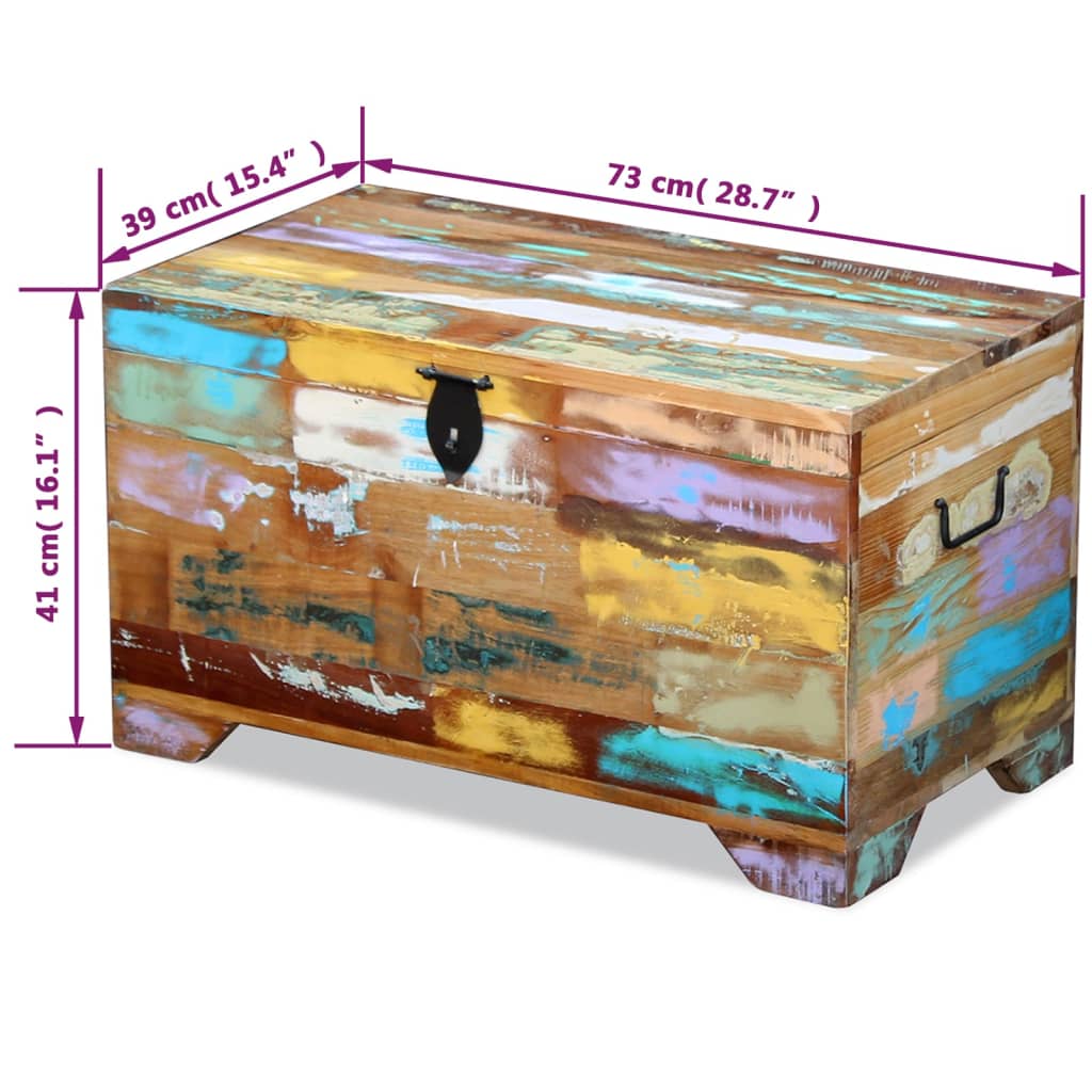 vidaXL Storage Chest Solid Reclaimed Wood