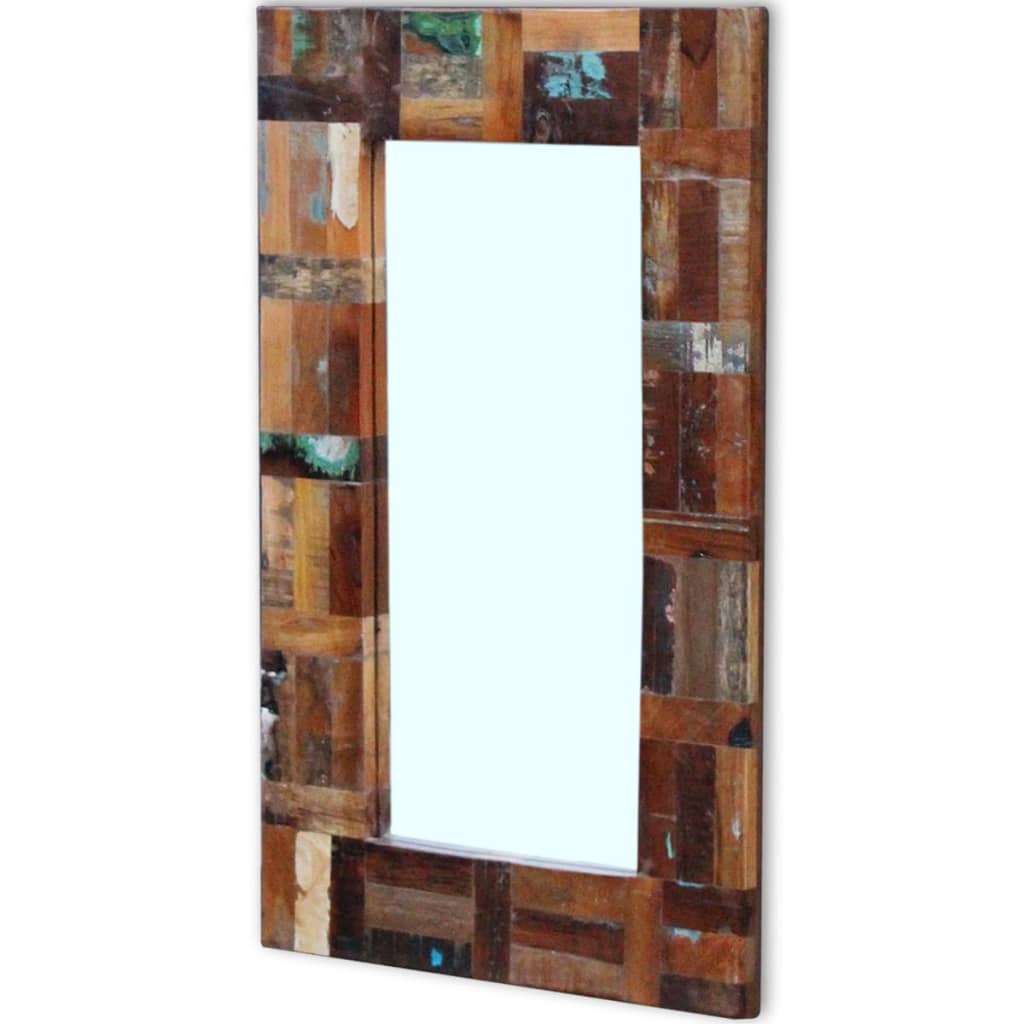 vidaXL Mirror Solid Reclaimed Wood 80x50 cm