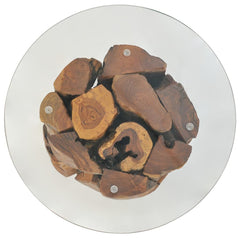 vidaXL Coffee Table Solid Teak Driftwood 60 cm