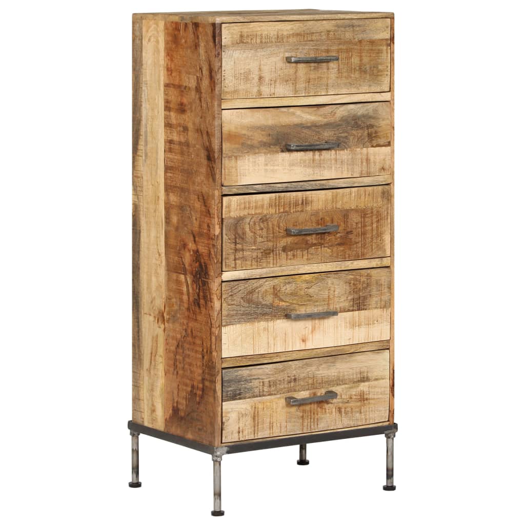 vidaXL Chest of Drawers 45x35x106 cm Solid Mango Wood