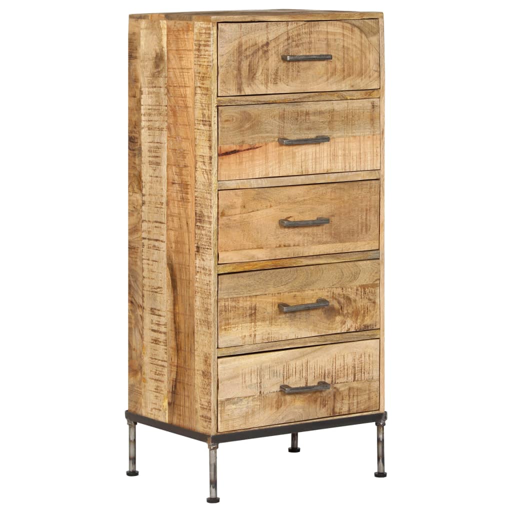 vidaXL Chest of Drawers 45x35x106 cm Solid Mango Wood